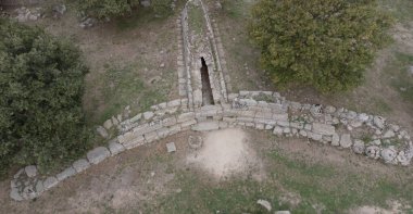 Tomb of the Giants of Madau in Fonni, central Sardinia clipart