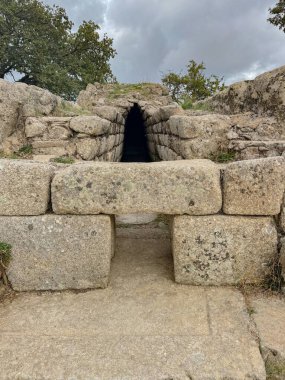 Tomb of the Giants of Madau in Fonni, central Sardinia clipart