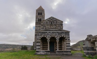 View at the Basilica Holy Trinity of Saccargia, codrongianus sassari clipart