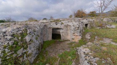 Domus De Janas of Museddu, Cheremule, Sardinia clipart