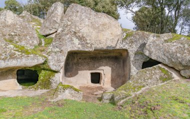 Domus De Janas of Ludurru, Budduso, Sardinia clipart