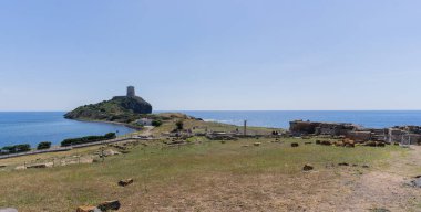 Nora harabeleri, antik Roma Pön şehri, Pula, güney Sardunya