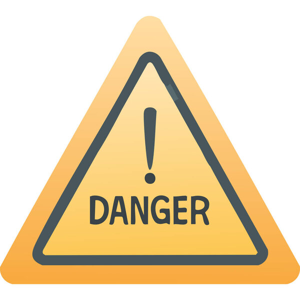 Треугольный предупреждающий знак с смелым восклицательным знаком, символизирующий опасность или осторожность