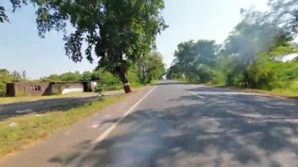 Driving Road Forest Pov Shot Camera Driving Beautiful Empty Road — Wideo stockowe