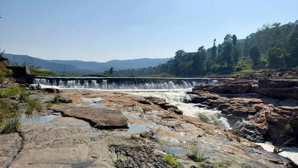 Landscape view of Forest and waterfall in india