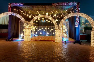 Landscape view of India weeding entry gate ( marriage ceremony )