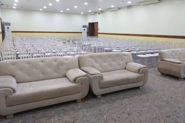 Sofa and chair arrangement in banquet hall