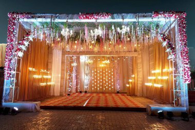 Landscape view of India weeding entry gate ( marriage ceremony )