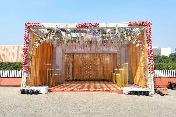 Landscape View India Weeding Entry Gate Marriage Ceremony — Stockfoto