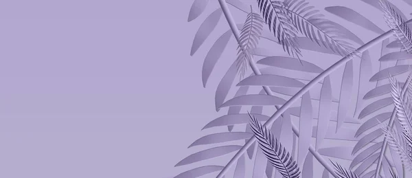 Pozadí Abstraktních Tropických Listů Zbarvených Módní Levandulové Barvě Barva Roku — Stock fotografie