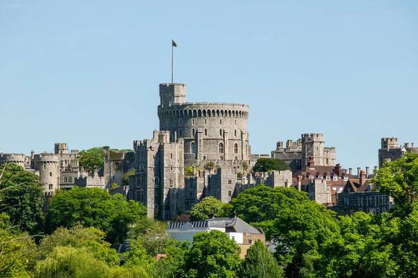 Виндзорский Замок Беркшире Англия Великобритания Который Является Популярным Туристическим Местом — стоковое фото
