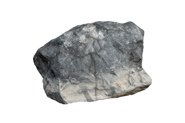 Büyük gri kaya kayası, png dosyası şeffaf bir arkaplan üzerinde kesilmiş ve izole edilmiş, mineral stok fotoğraf