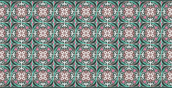 Hermoso Patrón Batik Ornamental Que Convertido Símbolo Tradicional Con Una — Vector de stock