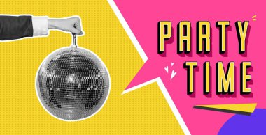 retro parti arka planı, eski tarz disko ışıkları ve 90 'ların tarzı