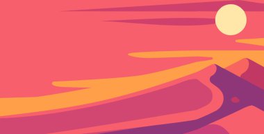 yaratıcı kapak tasarımı. Sıcak çöl arka plan şablonu, web ve mobil uygulamalar için arkaplan tasarımı. Hikayeler, gönderiler, bloglar, satışlar ve promosyonlar için düzenlenebilir