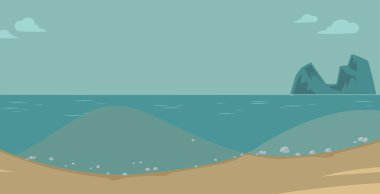 yaratıcı kapak tasarımı. Sosyal medya afişi şablonu. Güzel plaj manzarası, web ve mobil uygulamalar için arka plan tasarımı. Hikayeler, gönderiler, bloglar, satışlar ve promosyonlar için düzenlenebilir