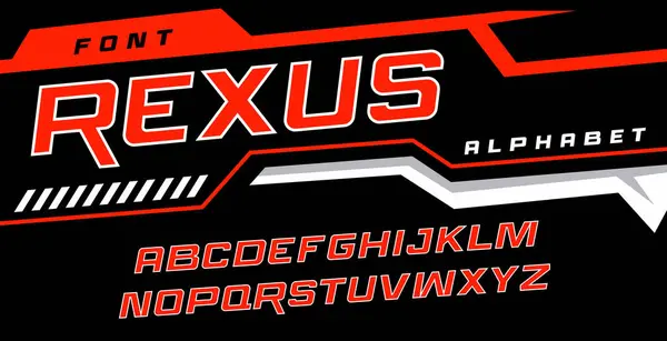 Spor Modern Italic Alfabe Mektubu. Spor, dijital, logo tasarımı için tipografi kentsel yazı tipi. vektör illüstrasyonu