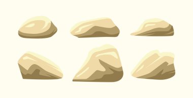 Farklı kayaların vektör koleksiyonu