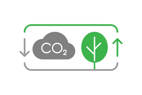 Carbon Capture Sequestration Vector Icon Illustration Concept — Stock Vector