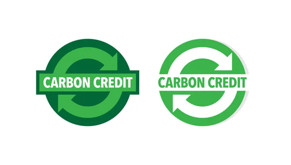 Conceito Ilustração Ícone Vetor Crédito Carbono —  Vetores de Stock