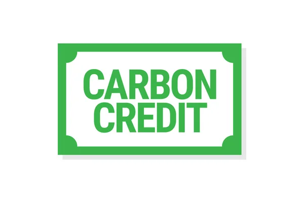 Carbon Krediet Vector Pictogram Illustratie Concept — Stockvector