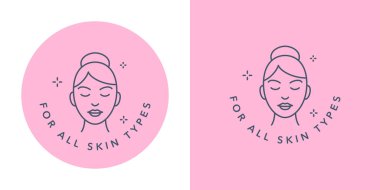 Tüm cilt tipi vektör simgesi logosu için