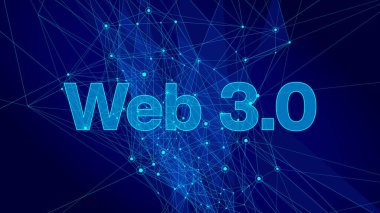 Web 3.0 teknoloji vektör tasarım illüstrasyonu