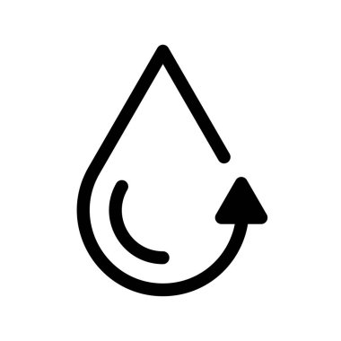 Su izole vektör simgesi logosunu geri dönüştür