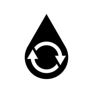 Su izole vektör simgesi logosunu geri dönüştür