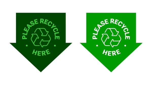 Conceito Vetor Cartaz Ponto Reciclagem —  Vetores de Stock