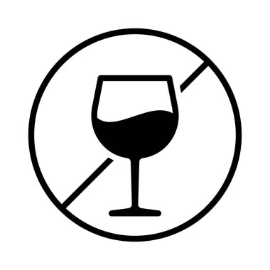 % 0 Alkolsüz vektör simgesi damgası