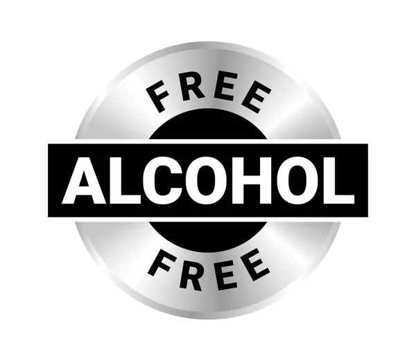 Emblema Selo Ícone Vetor Livre Álcool — Vetor de Stock