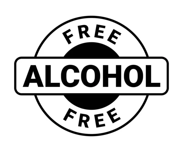 Insignia Sello Icono Vector Libre Alcohol — Vector de stock