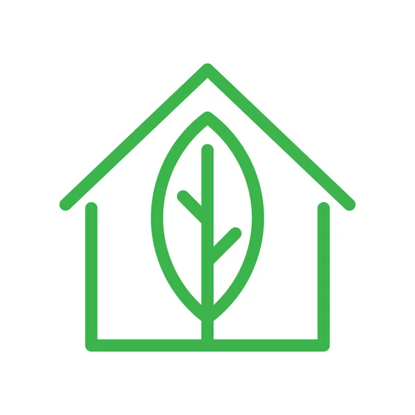 Βιώσιμο Πράσινο Κτίριο Πιστοποιημένο Σήμα Εικονίδιο Φορέα — Διανυσματικό Αρχείο