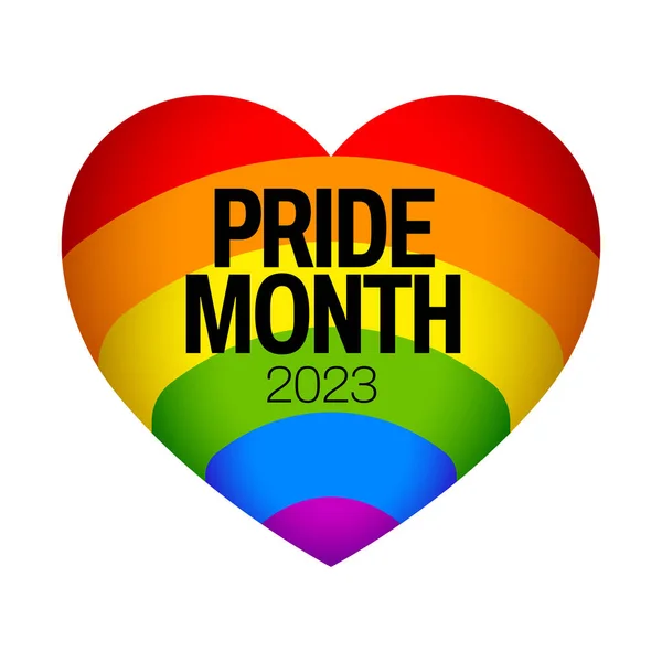 Mês Orgulho 2023 Conceito Liberdade Bandeira Arco Íris Desfile Gay —  Vetores de Stock