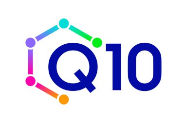 Koenzim Q10 vektör simgesi logo kavramı