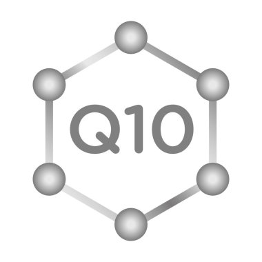 Koenzim Q10 vektör simgesi logo kavramı