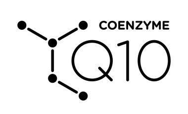 Koenzim Q10 vektör simgesi logo kavramı