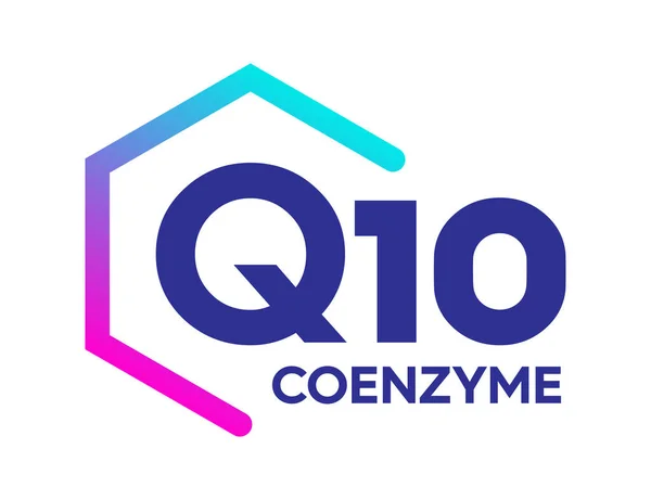 Conceito Logotipo Símbolo Vetor Coenzima Q10 — Vetor de Stock