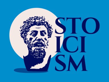 Stoicism vector illustration concept banner poster clipart