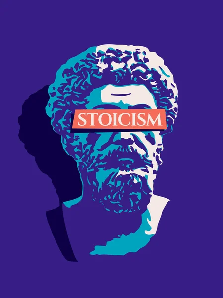 stock vector Stoicism vector illustration concept banner poster