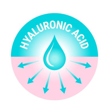 Hyaluronic Asit vektör logo konsepti tasarımı
