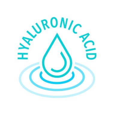 Hyaluronic Asit vektör logo konsepti tasarımı