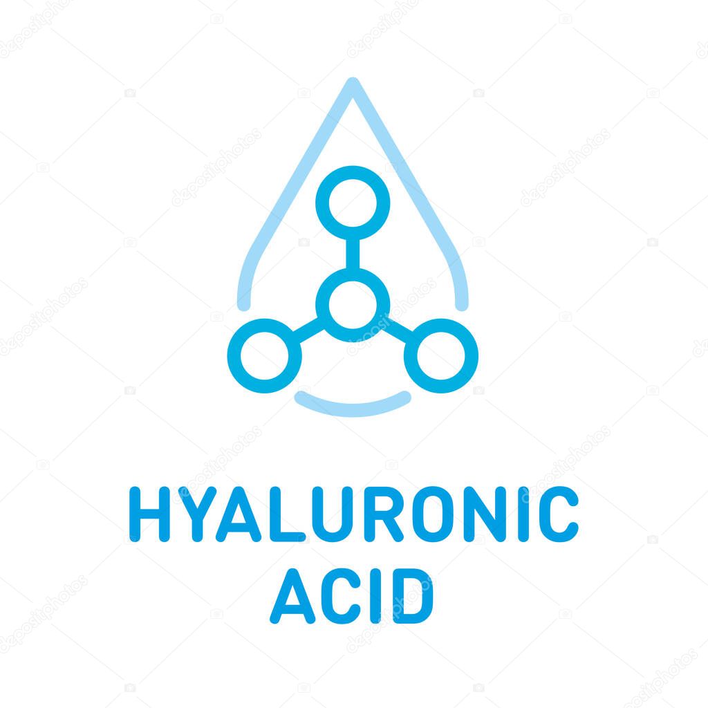 Hyaluronic Acid vector icon logo badge concept design