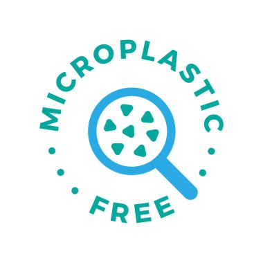 Mikroplastik serbest vektör logo kavramı tasarımı