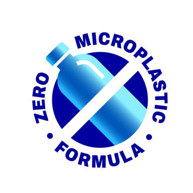 Mikroplastik serbest vektör logo kavramı tasarımı