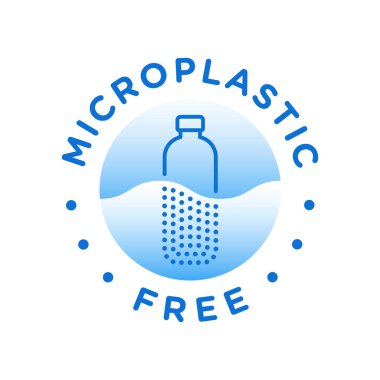 Mikroplastik serbest vektör logo kavramı tasarımı