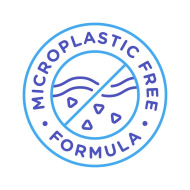 Mikroplastik serbest vektör logo kavramı tasarımı