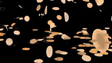 Düşen konfeti. Ağır çekim. Alfa kanalı dahil.