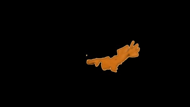 Падающие Осенние Сухие Дубовые Листья Медленное Движение Альфа Канал Включен — стоковое видео